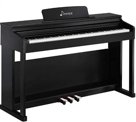 cheap Donner ddp-100 sounding upright piano with weighted hammer action