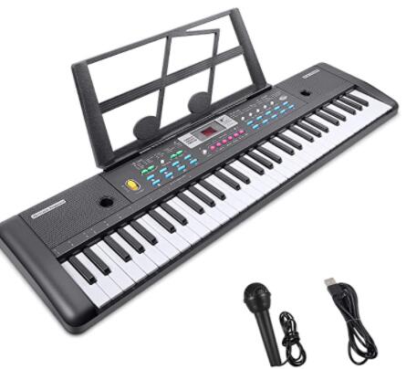 61 key small electric piano with music rest