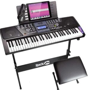 small electric keyboard with stand and wealth of sounds