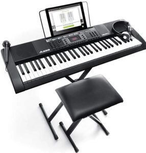 alesis cheap electrci piano with stand bench and headphone